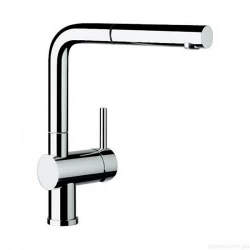 Blanco LINUS-S keukenkraan bedieningshendel links chroom met uittrekbare uitloop 514016