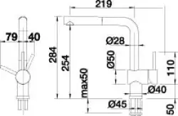 Blanco LINUS-S keukenkraan bedieningshendel links chroom met uittrekbare uitloop 514016