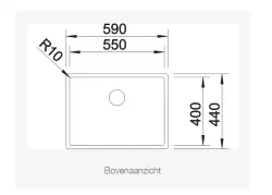 Blanco spoelbak Claron 550-U onderbouw 521579