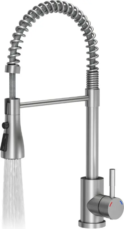 Quadri Derby keukenmengkraan met flexibele uitloop en douche met 2 straalsoorten RVS 1208955916