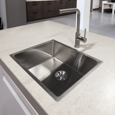 OUTLET Flens gebogen! Lorreine Superplug  rvs dubbele spoelbak 3434 cm onderbouw  1208955942