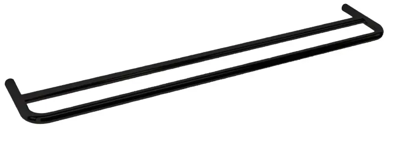 OUTLET Waterevolution flow dubbele handdoekhouder 60cm mat zwart A112DPR