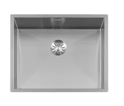 Lorreine 52WT worktop rvs spoelbak 52x42cm voor inbouw in keramiek of natuursteen 1208956292