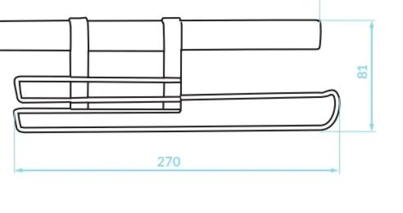 Epka Black uitbreidingsset zwarte keurkenrolhouder voor keukenrails aan wand 1208956711
