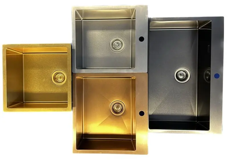 Ausmann Turt gouden spoelbak gold PVD 54x40 onderbouw vlakbouw en opbouw 1208956949