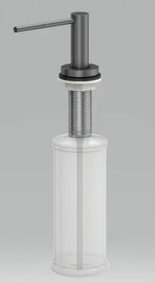 Quadri Swindon Luxe Inbouw Zeepdispenser gun metal van boven navulbaar 1208957212