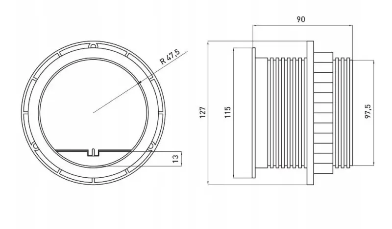 Indux Cover inbouw penaarde zilveren keuken stopcontact in werkblad met 2 usb aansluitingen 1208957399