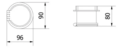 Indux Cover inbouw penaarde zwart keuken stopcontact in werkblad met uitwisselbare aansluitingen 12089573400