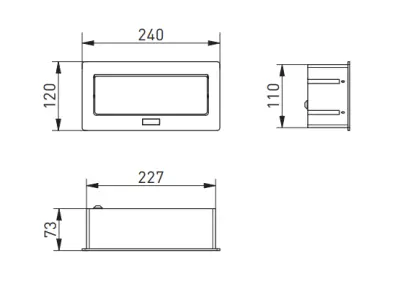 Indux Flip Medium keuken stopcontact penaarde in het werkblad of bovenkast mat zwart met 2 stopcontacten en 2 USB opladers 1208957438