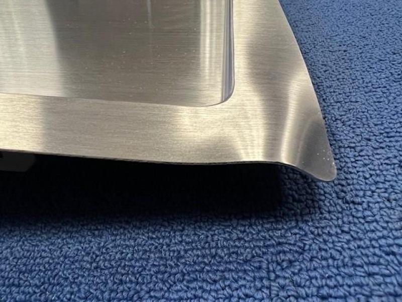 OUTLET Hoeken gebogen Ausmann Oder Blue 1,5 rvs spoelbak 100x51cm vlakbouw en opbouw met afdruipgedeelte 1208957486