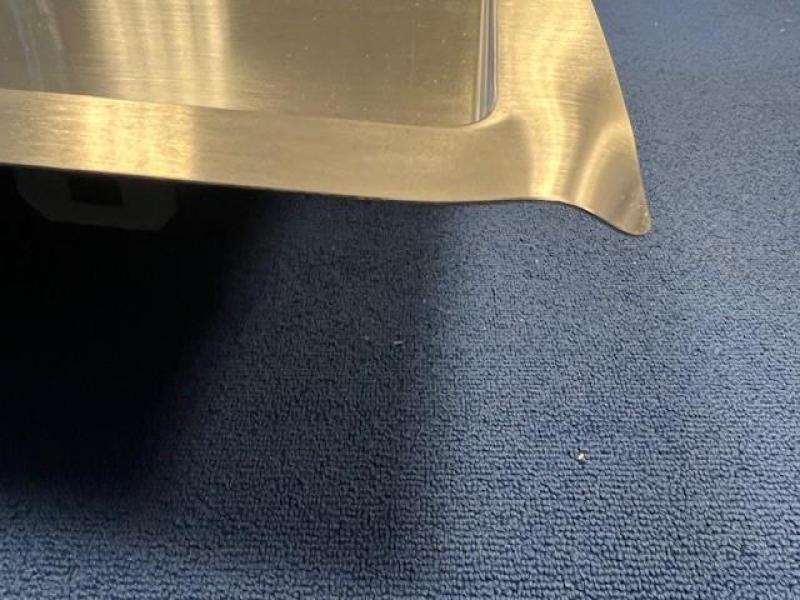 OUTLET Hoeken gebogen Ausmann Oder Blue 1,5 rvs spoelbak 100x51cm vlakbouw en opbouw met afdruipgedeelte 1208957486