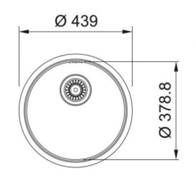 Franke Rondo ROX 210.38 ronde rvs spoelbak 43,9cm vlakinbouw 127.0688.778