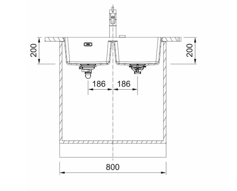 Franke Maris MRG 120-35-35 Fragranite black edition mat zwarte dubbele spoelbak onderbouw