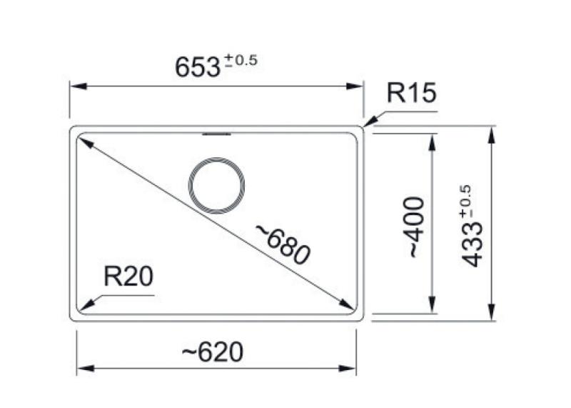 Franke Maris MRG 210-62 Fragranite matt black spoelbak vlakinbouw