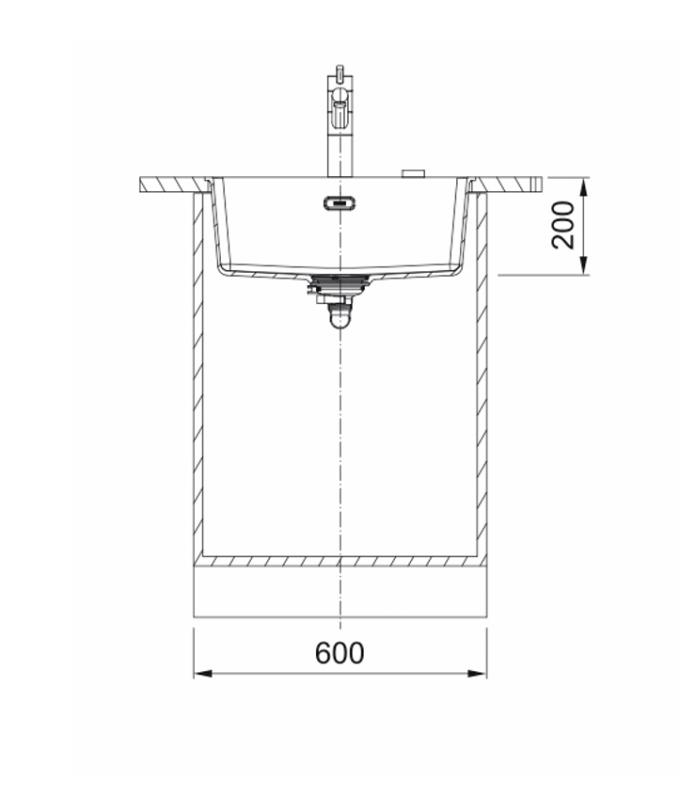 Franke Maris MRG 210-52 Fragranite Matt black spoelbak vlakinbouw  135.0697.362