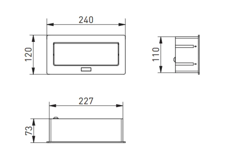 Indux Flip Medium keuken stopcontact randaarde in het werkblad of bovenkast wit met 3 stopcontacten 1208957843