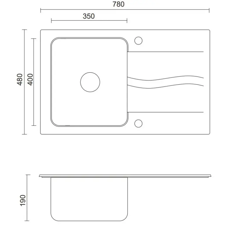 Quadri Fusion opbouw rvs spoelbak met wit graniet afdruipgedeelte 78x48 omkeerbaar 1208957868