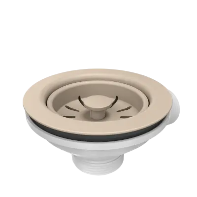 Quadri beige zandkleurige afvoerset spoelbak met overloop 1208957901