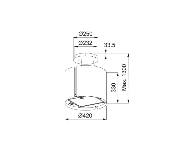 Franke Smart Suspended eiland RVS afzuigkap 42cm 345.0654.870