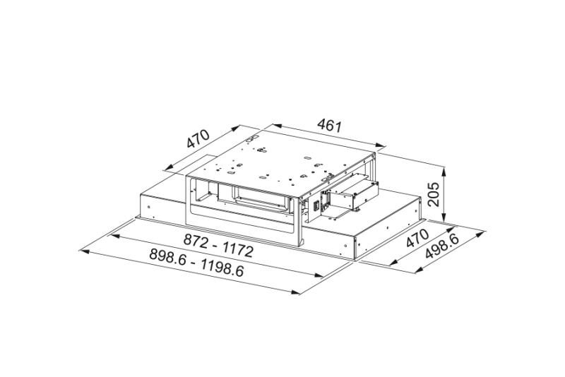Franke Maris plafondunit RVS afzuigkap 90cm 350.0679.877