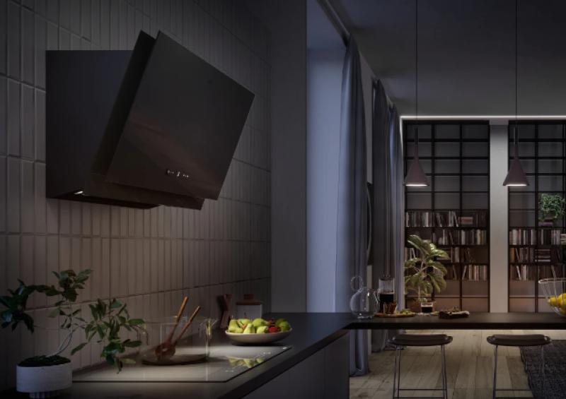 Franke Maris 2.0 Pro verticaal zwart glas afzuigkap 90cm 330.0682.357