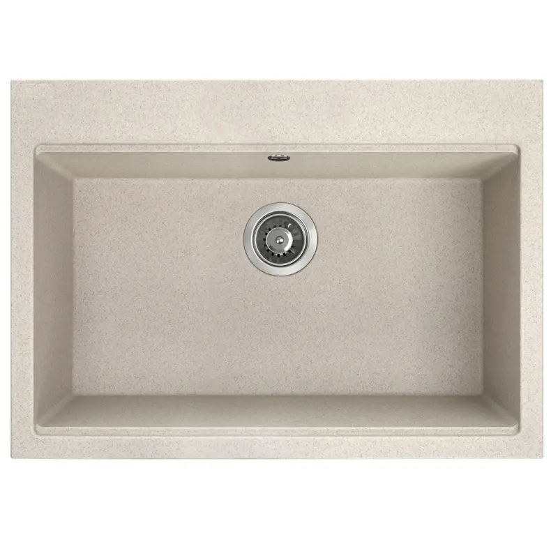 Aquadesign Natura granieten opbouw spoelbak beige zand 70x50cm 1208958172