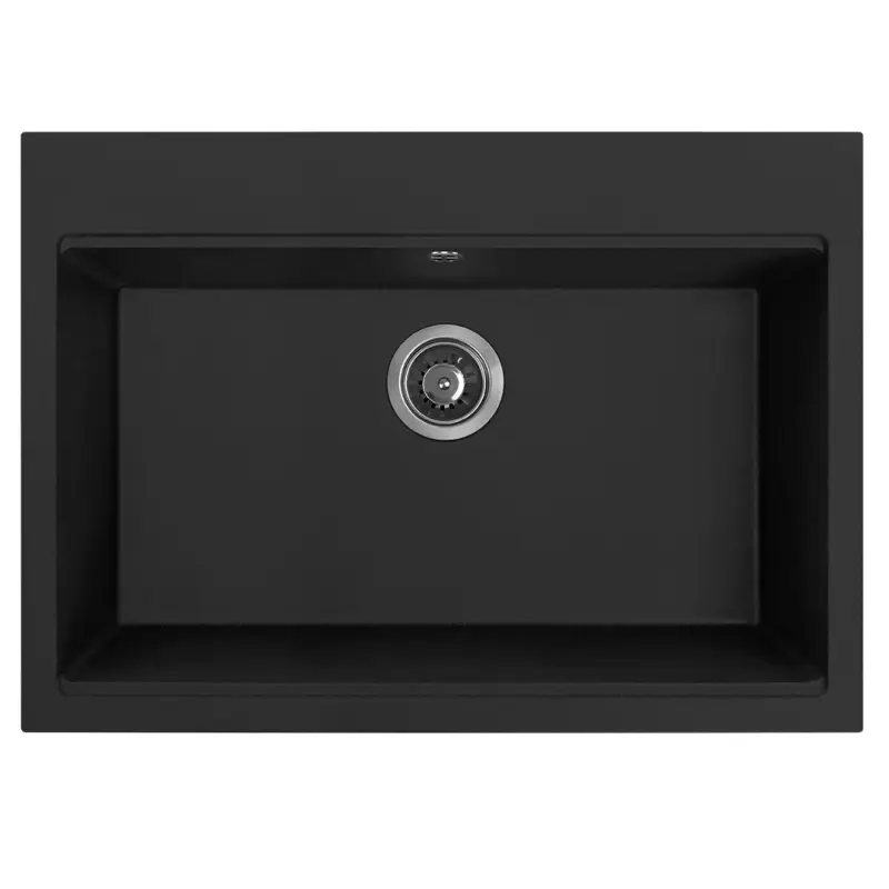 Aquadesign Natura granieten opbouw spoelbak zwart 70x50cm 1208958276