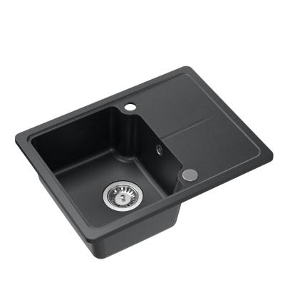 Quadri Kendal antraciet graniet spoelbak 58x44cm met afdruipgedeelte 1208967403