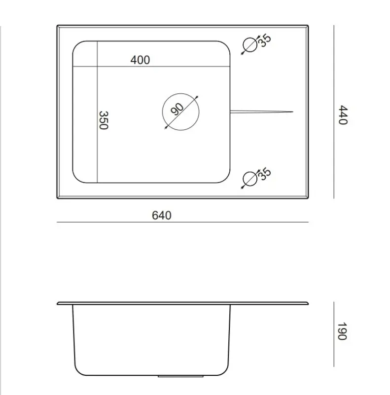 Quadri Glazz Set met keukenkraan en opbouw rvs spoelbak met zwarte glazen afdruipgedeelte 64x44cm omkeerbaar 1208967493