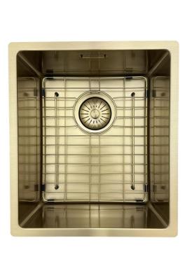 Pure.Sink Prestige spoelbak 34x40 cm PVD Goud 10mm radius onderbouw, vlakbouw en opbouw PPG3440-60