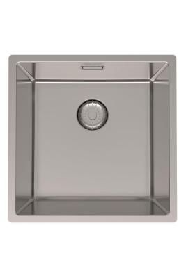 Pure.Sink Prestige RVS spoelbak 40x40 cm 10mm radius onderbouw, vlakbouw en opbouw PPG4040-02