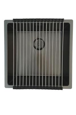 Pure.Sink Prestige spoelbak 40x40cm PVD Gun Metal 10mm radius onderbouw, vlakbouw, opbouw PPG4040-61
