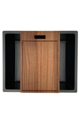 Pure.Sink Prestige spoelbak 50x40 cm PVD Gun Metal 10mm radius onderbouw,vlakbouw,opbouw PPG5040-61