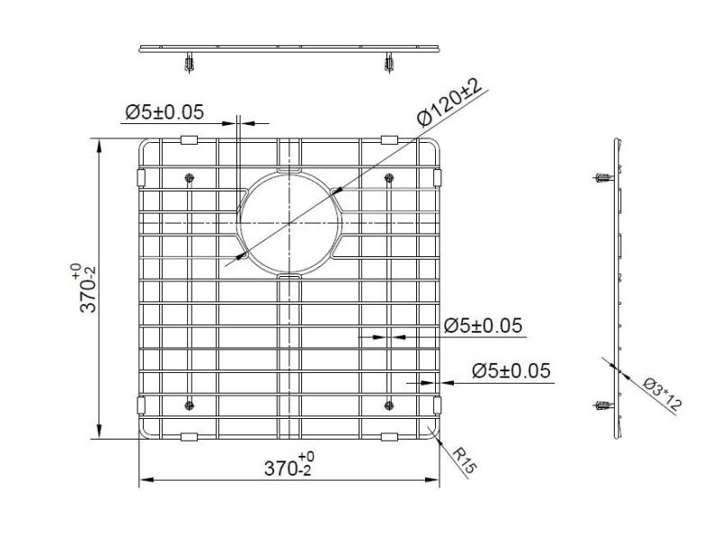 Pure.Sink Prestige bodemrek 40 Goud PPGGD40-60