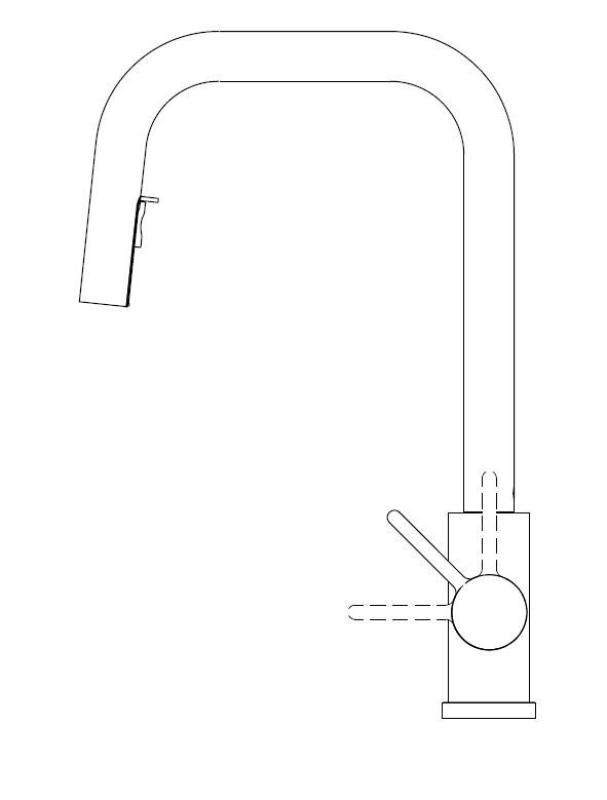 Pure.Sink Elite Steel Crystal-S keukenkraan RVS met uittrekbare uitloop PS8050-02