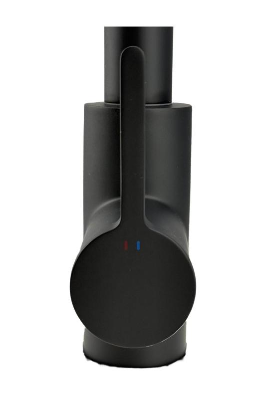 Pure.Sink Elite Steel Crystal-S keukenkraan Matzwart met uittrekbare uitloop PS8050-10