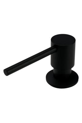 Pure.Sink Elite Steel Shine inbouw Zeepdispenser Mat Zwart van boven navulbaar PS9010-10