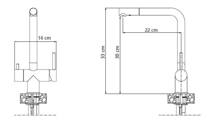 Quadri Ellesmere Keukenmengkraan PVD Goud 3-weg met extra aansluiting voor gefilterd water 1208967781
