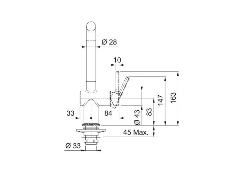 Franke Active L Stone Grey Grijs Keukenkraan met Draaibare Uitloop 115.0653.374