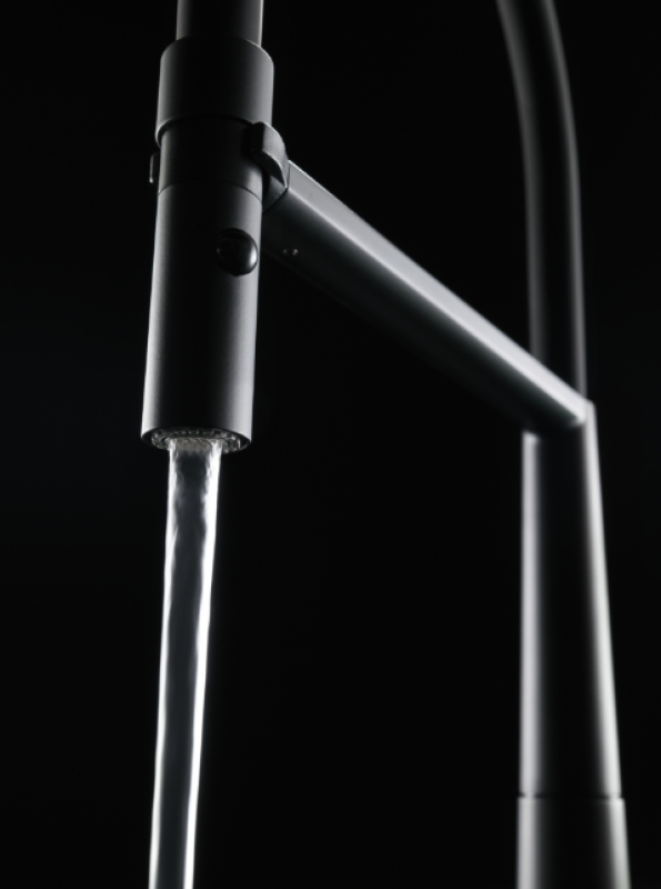 Franke Icon Eenhendel Keukenmengkraan met Flexibele Handdouche, Zwart 115.0690.598