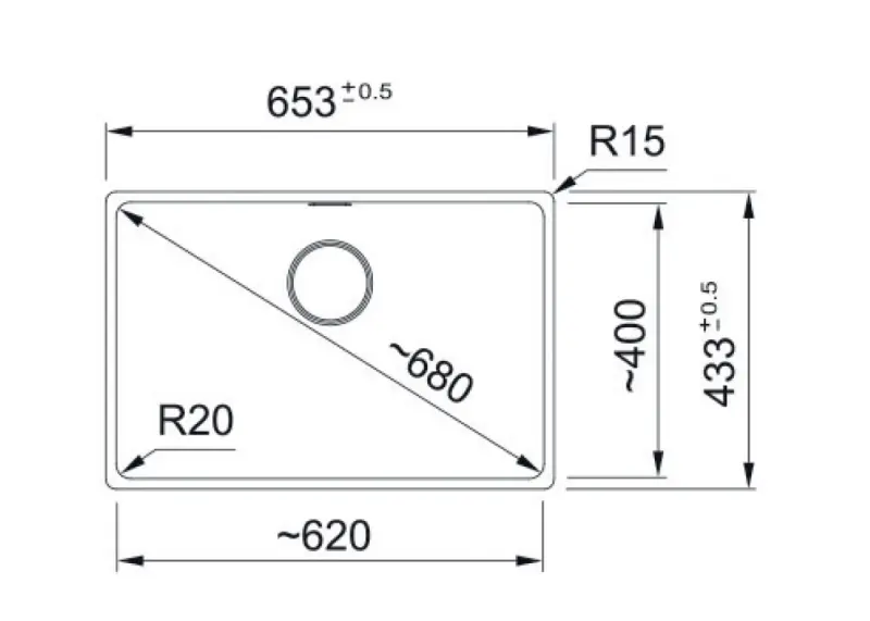 Franke Maris MRG 110-62 Fragranite Slate Grey Spoelbak - Onderbouw, Grijs donker 125.0714.604