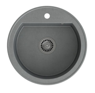 Quadri Norwich Grijs Granieten Ronde Spoelbak 51 cm Opbouw - 1208969496