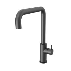 Waterevolution Flow keukenmengkraan met haakse draaibare uitloop gun metal T158HGME