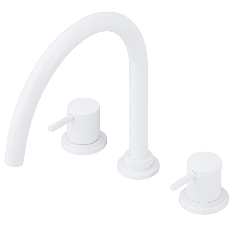 Waterevolution Flow 3-gats keukenmengkraan met draaibare uitloop en gefilterd water aansluiting wit T152UBR - Productafbeelding