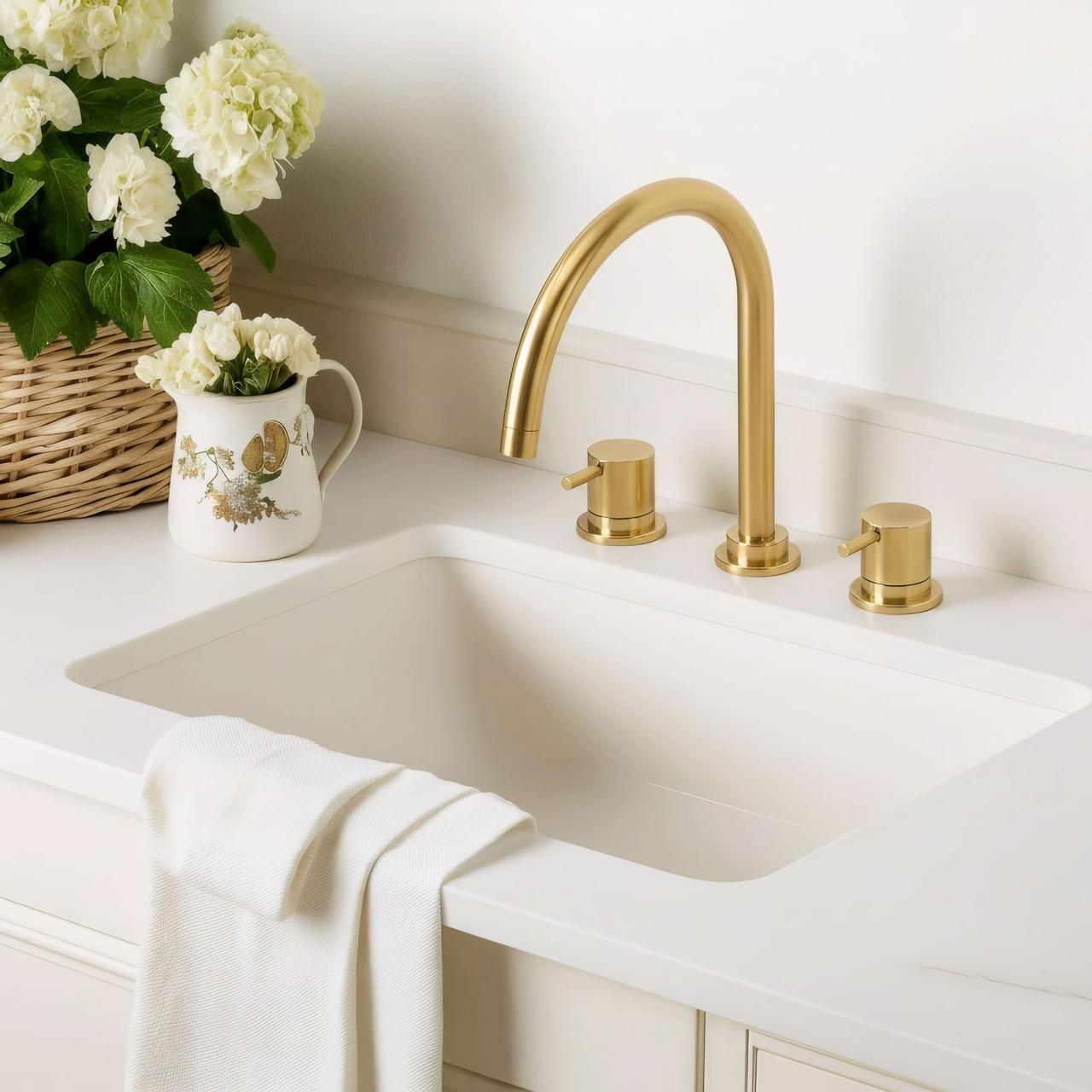 Waterevolution Flow 3-gats keukenmengkraan met draaibare uitloop en gefilterd water aansluiting messing T152ULE - Productafbeelding 2
