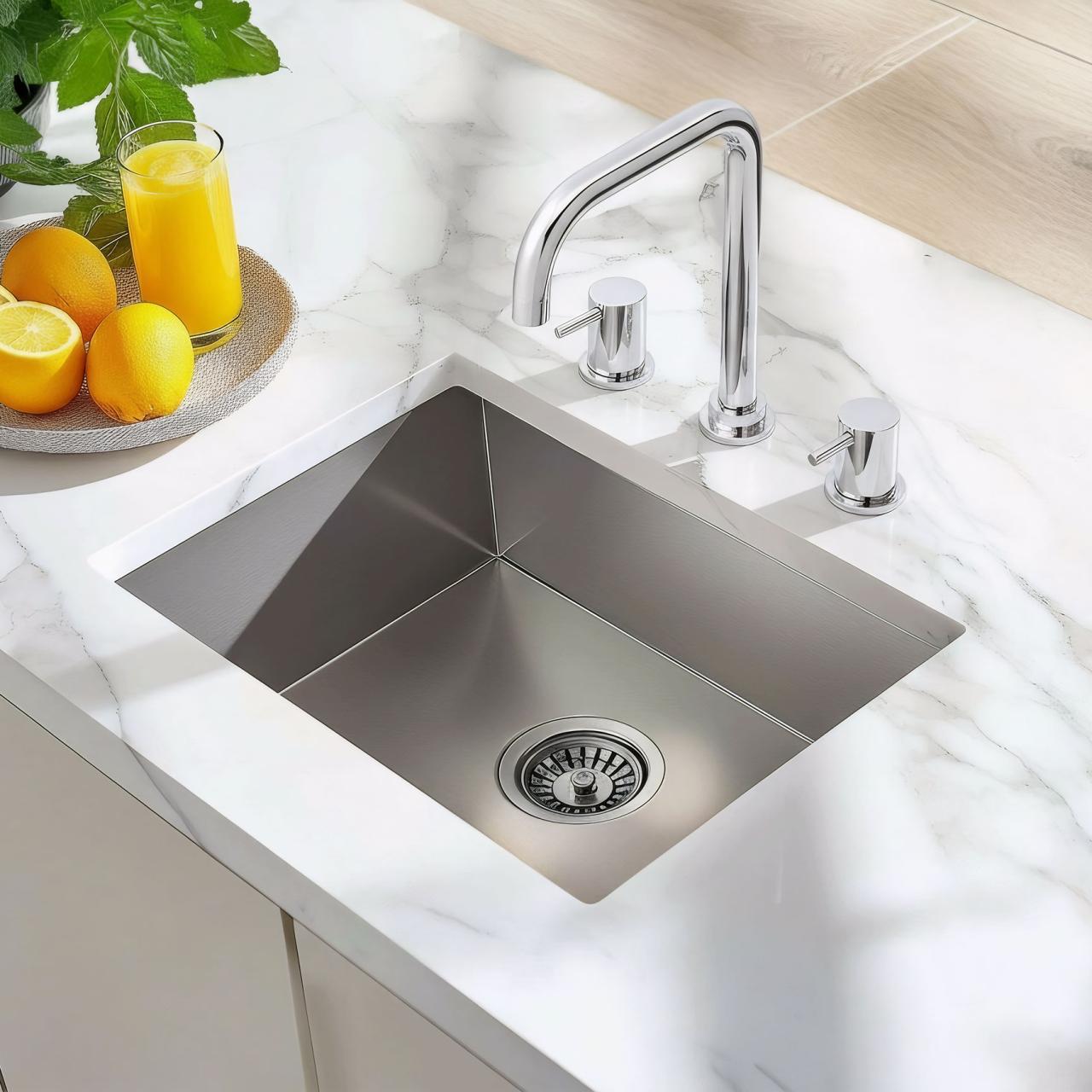 Waterevolution Flow 3-gats haakse keukenmengkraan met draaibare uitloop en gefilterd water aansluiting chroom T152H01 - Productafbeelding 2