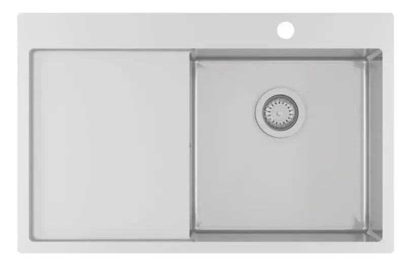 OUTLET Schade bak!! Ausmann Oder Blue rvs spoelbak 78x50cm vlakbouw en opbouw met afdruipgedeelte 1208970000