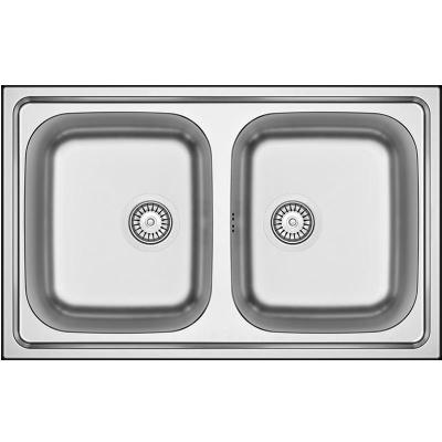 Banka Centurio 20 RVS dubbele Spoelbak opbouw 80x50cm 1208970026