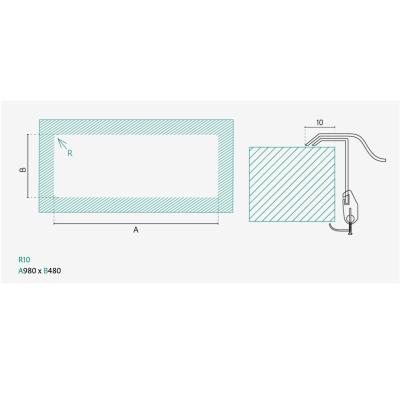Banka Centurio 100-50 RVS Spoelbak opbouw 100x50cm met Afdruipgedeelte 1208970030