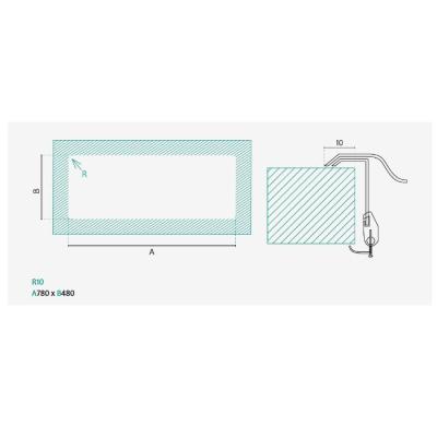 Banka Centurio 80-1 RVS Spoelbak opbouw 80x50cm met Afdruipgedeelte 1208970034